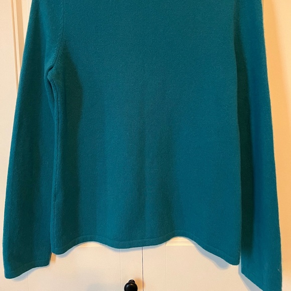 Cashmere Teal Blue Sweater by Lord & Taylor - Picture 2 of 3